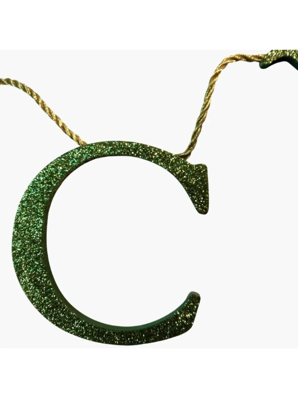 Lucky St Patricks Day Garland 38 In Green Glitter Shamrocks Luck of Irish